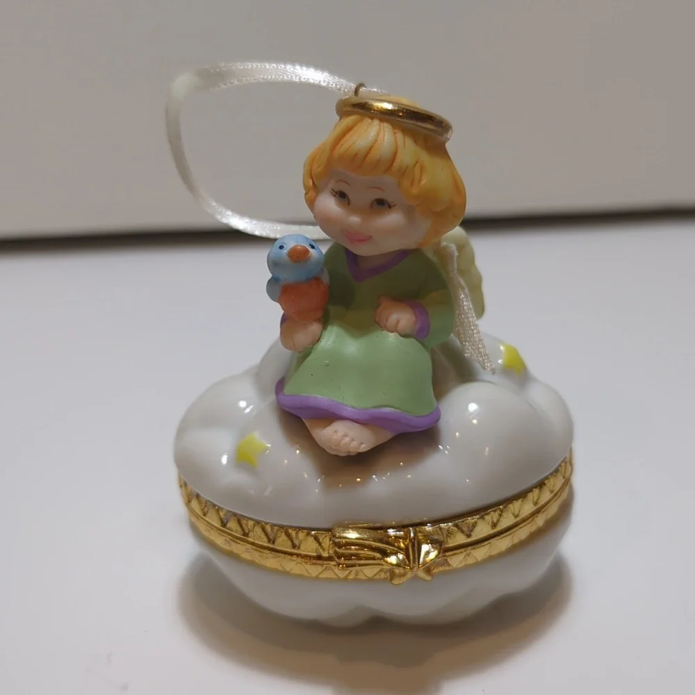 Hallmark Trinket Box Angel Ornament 1999 Little Cloud Keeper